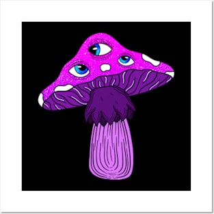 No Background Mushroom Sees All Posters and Art